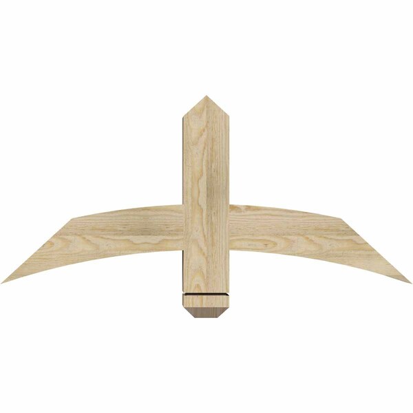 Ekena Millwork Bellingham Rough Sawn Timber Gable Bracket, Douglas Fir, 36"W x 16"H x 4"D x 4"F, 11/12 Pitch GBW036X16X0404BEL00RDF - main